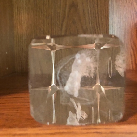 3D Etched Glass wolf - Picture 2 of 6